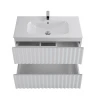Тумба под раковину Art&Max Elegant 80 AM-ELEGANT-800-2C-SO-BM-LED подвесная цвет Белый матовый