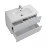 Тумба под раковину Art&Max Elegant 80 AM-ELEGANT-800-2C-SO-BM-LED подвесная цвет Белый матовый
