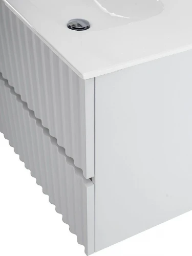 Тумба под раковину Art&amp;Max Elegant 80 AM-ELEGANT-800-2C-SO-BM-LED подвесная цвет Белый матовый