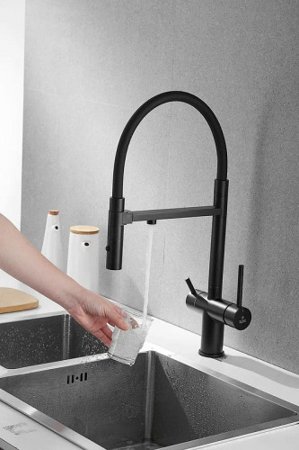 Смеситель для кухни Rose R958H цвет Черный