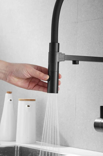 Смеситель для кухни Rose R958H цвет Черный