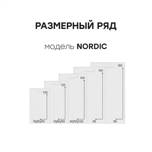 Душевой поддон из искусственного камня Starohome Nordic 120х80 40562062 цвет Белый матовый