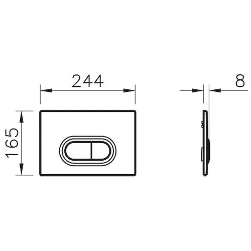 Кнопка смыва для инсталляции Vitra Loop O 740-0580 Хром глянцевый