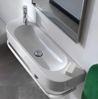 Раковина Globo Forty3 70 L SCT70.BI*1sx Белая фарфор подвесная