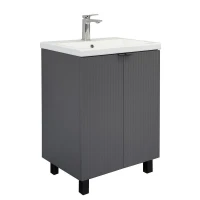 Тумба с раковиной Comforty Лима 60 00-00019240 цвет Антрацит