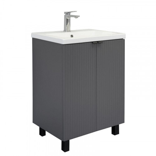 Тумба с раковиной Comforty Лима 60 00-00019240 цвет Антрацит