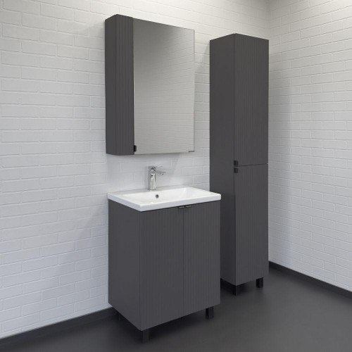 Тумба с раковиной Comforty Лима 60 00-00019240 цвет Антрацит