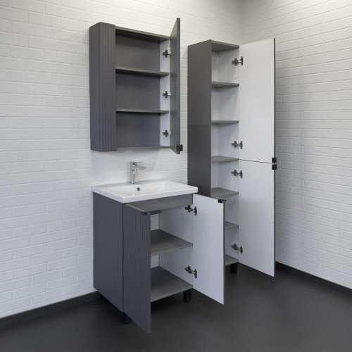 Тумба с раковиной Comforty Лима 60 00-00019240 цвет Антрацит