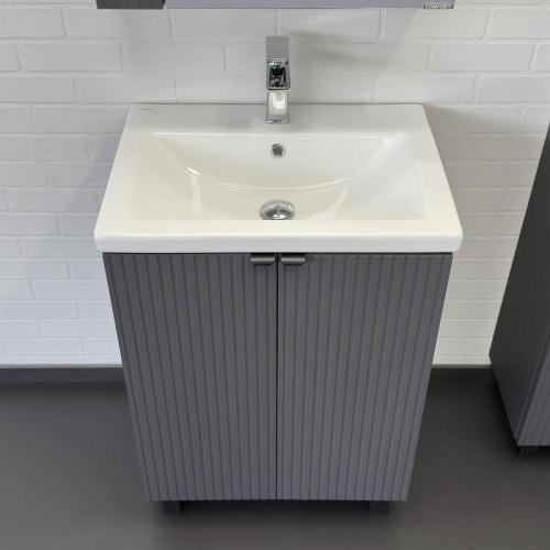 Тумба с раковиной Comforty Лима 60 00-00019240 цвет Антрацит