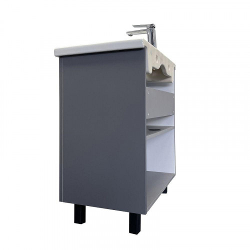 Тумба с раковиной Comforty Лима 60 00-00019240 цвет Антрацит