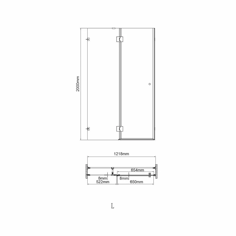 Душевая дверь WasserKRAFT Ems 120 76H05-TG профиль Золото глянцевое стекло тонированное