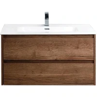 Тумба с раковиной BelBagno Kraft 80 39-800/390-2C-SO-RT+800BB800/390ETL подвесная Rovere Tabacco