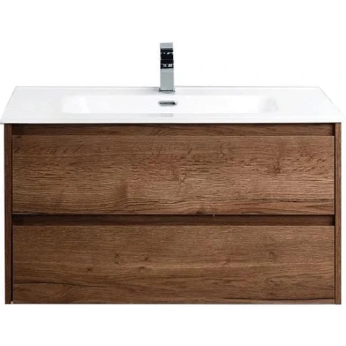 Тумба с раковиной BelBagno Kraft 80 39-800/390-2C-SO-RT+800BB800/390ETL подвесная Rovere Tabacco