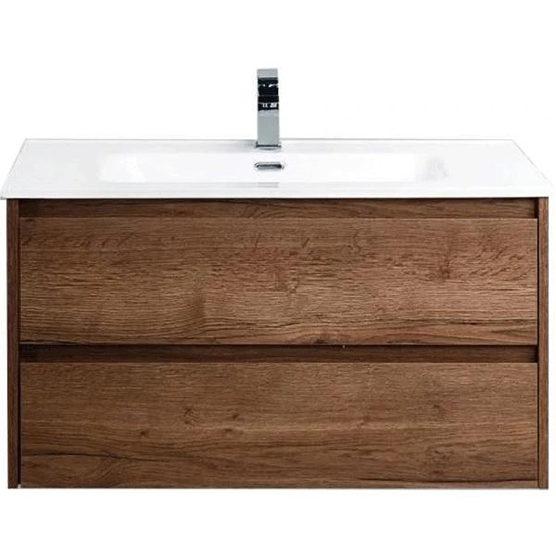 Тумба с раковиной BelBagno Kraft 80 39-800/390-2C-SO-RT+800BB800/390ETL подвесная Rovere Tabacco