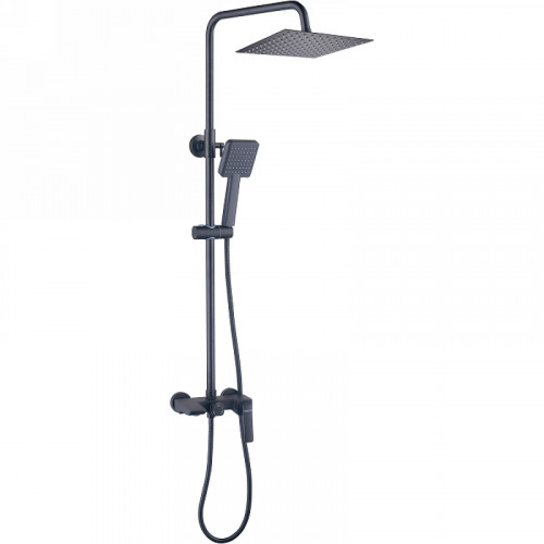 Душевая система Bond B02-9488 Черная матовая латунь на стену