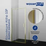 Душевой уголок WasserKRAFT Aisch 120x90 55P07 профиль Матовое золото стекло прозрачное
