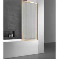 Шторка на ванну Vincea 70x140 VSB-41700FLG профиль Брашированное золото стекло рифленое
