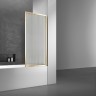 Шторка на ванну Vincea 70x140 VSB-41700FLG профиль Брашированное золото стекло рифленое