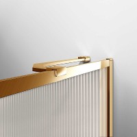 Шторка на ванну Vincea 70x140 VSB-41700FLG профиль Брашированное золото стекло рифленое