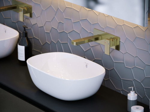 Смеситель для раковины Timo Selene 2071/17SM Золото матовое встраиваемый