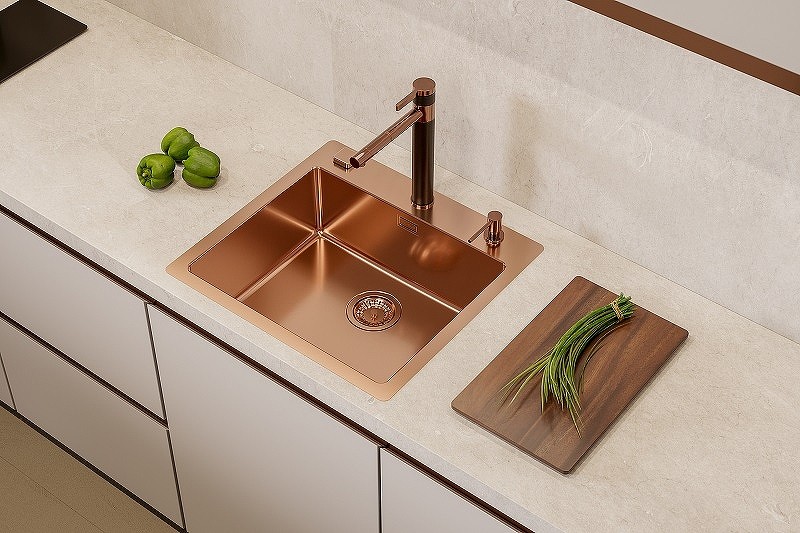 Смеситель для кухни Alveus Zina Monarch Copper 1136510 Черный Медь латунь
