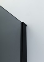 Душевая перегородка Cezares Liberta 80 LIBERTA-L-1-80-GR-NERO профиль Черный матовый стекло серое