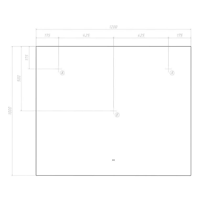 Зеркало Vigo Quadro Comfort 120 147 с подсветкой с бесконтактным выключателем и подогревом