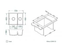 Кухонная мойка Alveus Granital Omni 50 Carbon G91 550x450x198 1150069 Черная