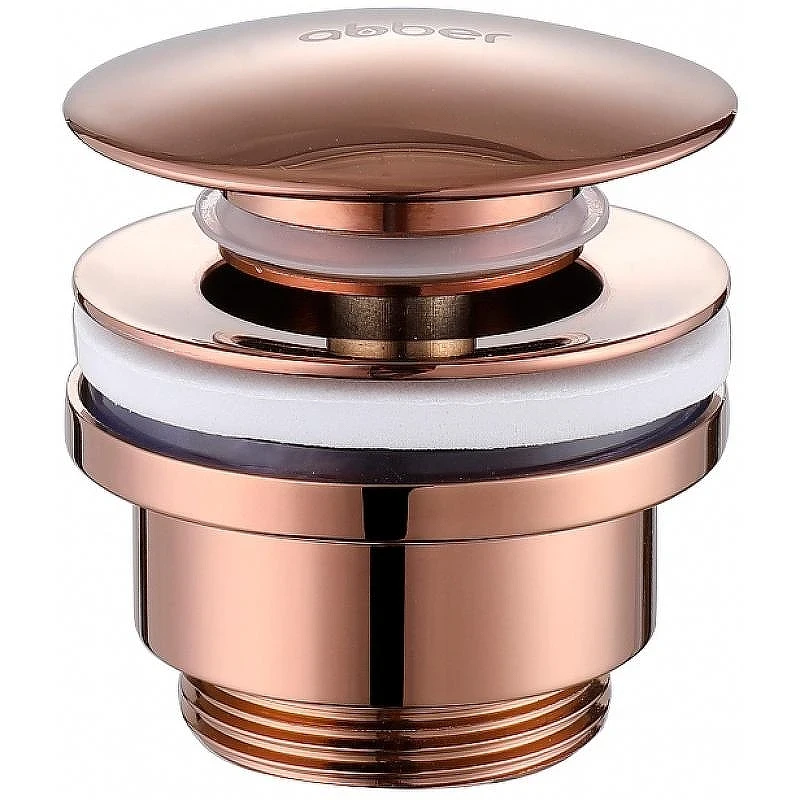 Донный клапан Abber AF0011RG click-clack Розовое золото