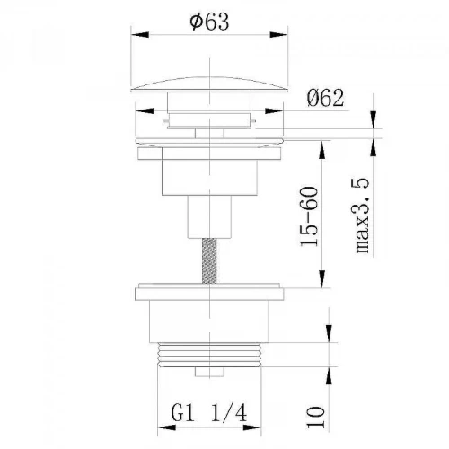 Донный клапан Abber AF0011RG click-clack Розовое золото