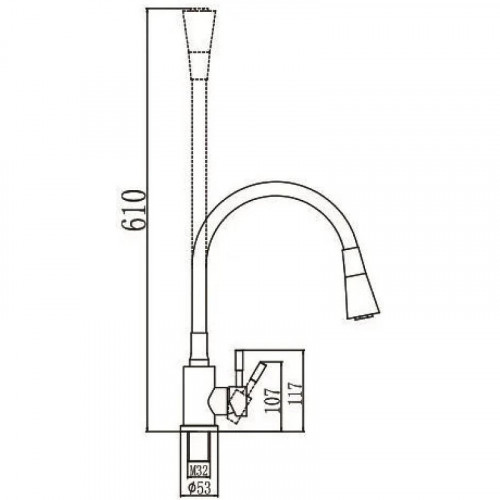 Смеситель для кухни Savol S-3002LM01 цвет Сатин Черный