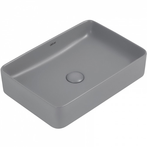 Раковина-чаша Abber Rechteck 51 AC2207MG Серая матовая фаянс накладная