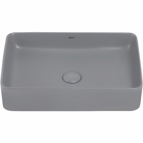 Раковина-чаша Abber Rechteck 51 AC2207MG Серая матовая фаянс накладная