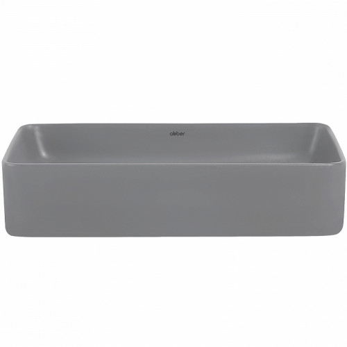 Раковина-чаша Abber Rechteck 51 AC2207MG Серая матовая фаянс накладная