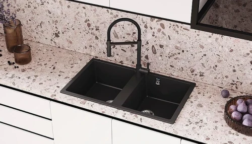 Кухонная мойка Ulgran Classic U-708-344 цвет Ультра-черный