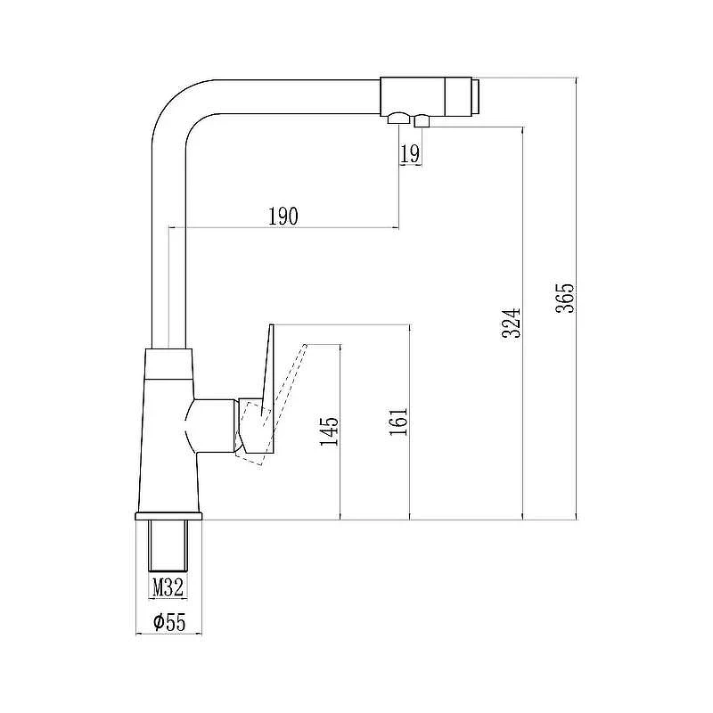 Смеситель для кухни Savol S-L1804 цвет Хром