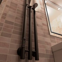 Электрический полотенцесушитель Маргроид Inaro 1200x120 Inaro-12012-1049-9005L левый Черный матовый нержавеющая сталь