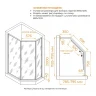 Душевой уголок RGW 80x120 33328282-110L профиль цвет Серый стекло прозрачное