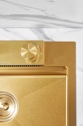 Смеситель для кухни Milacio Ultra MCU.556.GD Золото брашированное нержавеющая сталь