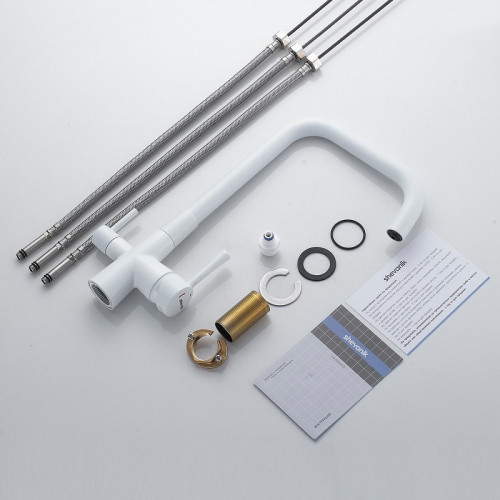 Смеситель для кухни Shevanik S528C цвет Белый