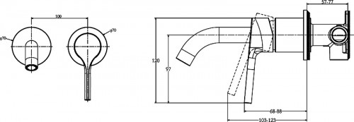 Смеситель для раковины Jacob Delafon Elate E28318-BL Черный матовый латунь встраиваемый