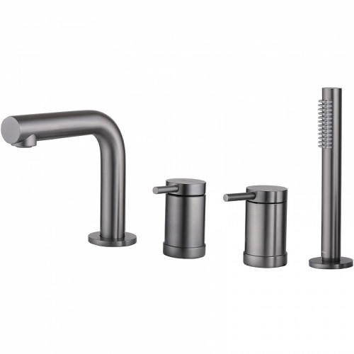 Смеситель на борт ванны Abber Emotion AF8813NG Никель латунь