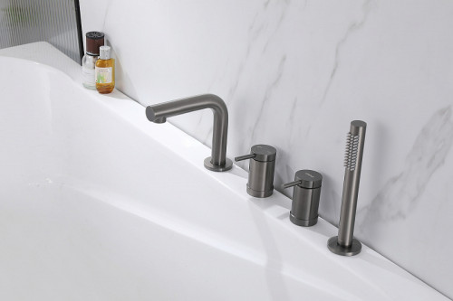 Смеситель на борт ванны Abber Emotion AF8813NG Никель латунь