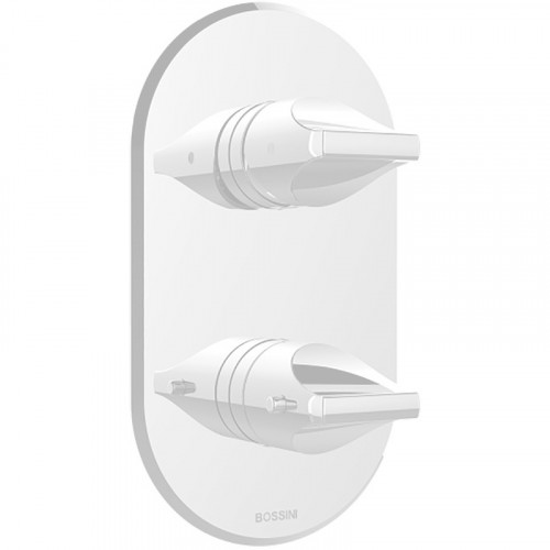 Смеситель для душа Bossini Apice Z00500.045 с термостатом Белый матовый латунь встраиваемый