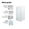 Душевая дверь Roca Metropolis 160 MP3416012M профиль Хром стекло прозрачное