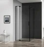 Душевой уголок Cezares Slider 110x100 SLIDER-AH-1-100-100/110-C-NERO профиль Черный матовый стекло прозрачное
