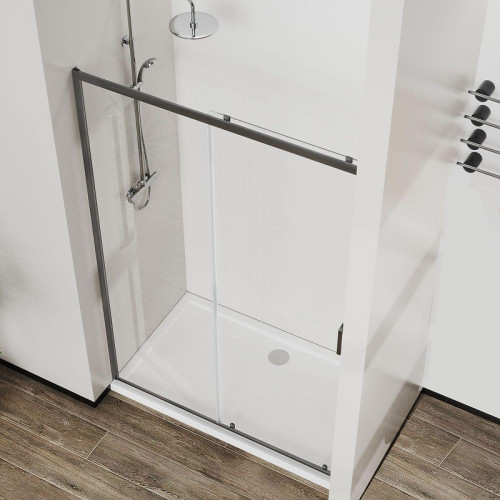 Душевая дверь Vincea City 130 VDS-5CT130CLGM профиль Вороненая сталь стекло прозрачное