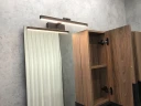 Зеркало со шкафом Comforty Штутгарт 75 00004151037 Дуб темно-коричневый Черное матовое МДФ / ЛДСП, стекло