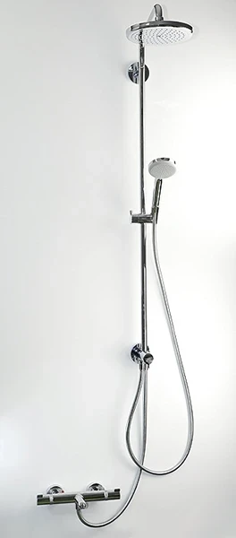 Душевая система Hansgrohe Croma 220 Showerpipe 27223000 Хром латунь на стену