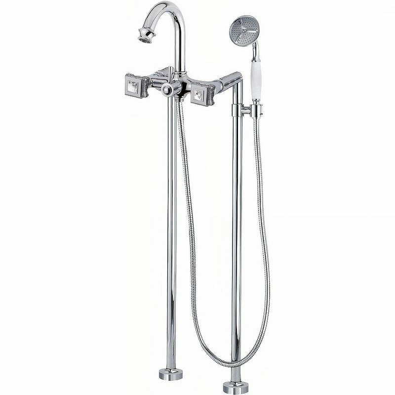 Смеситель для ванны Cezares Aphrodite APHRODITE-VDP-01-Sw Хром с кристаллами Swarovski латунь на пол